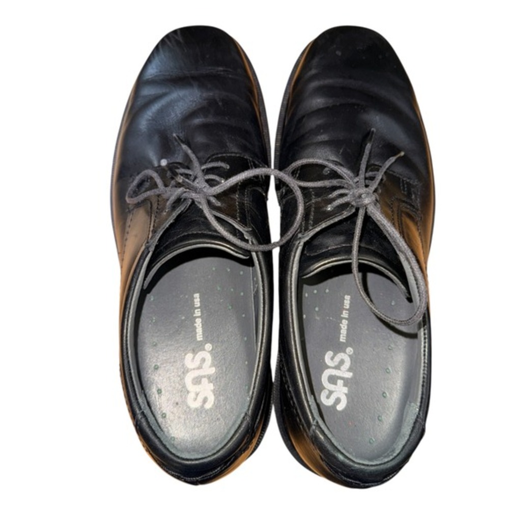 SAS Ambassador Oxford Mens‎ 9.5M Pre-Owned Dress Shoes Black Leather Made in USA